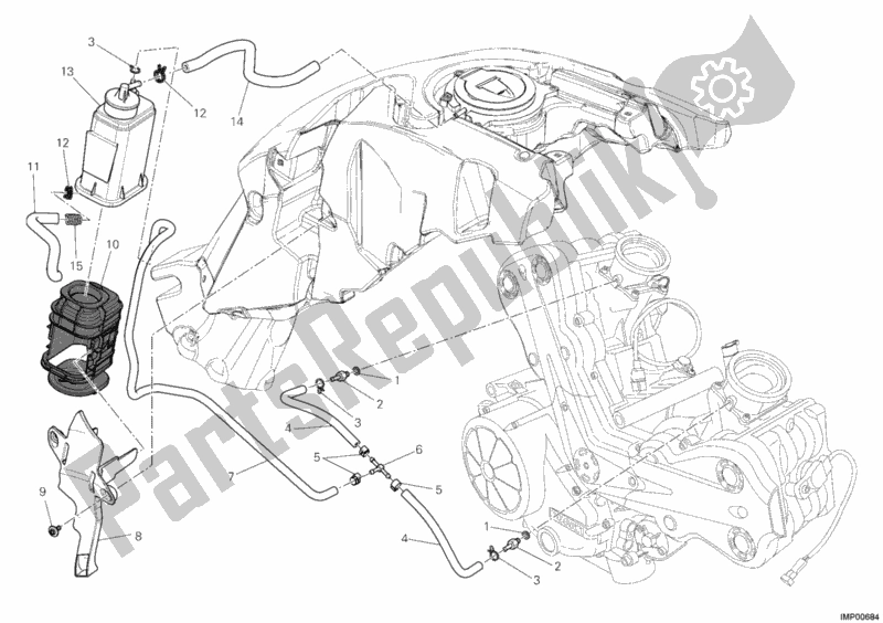 Todas as partes de Filtro De Vasilha do Ducati Diavel Carbon 1200 2013